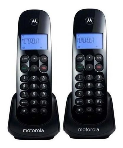 Teléfono Motorola  Negro Inalámbrico Pack 2 - Color Negro-1