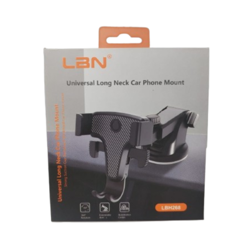 SOPORTE PORTA CELULAR PARA VEHICULOS LBN LBH268 NEGRO