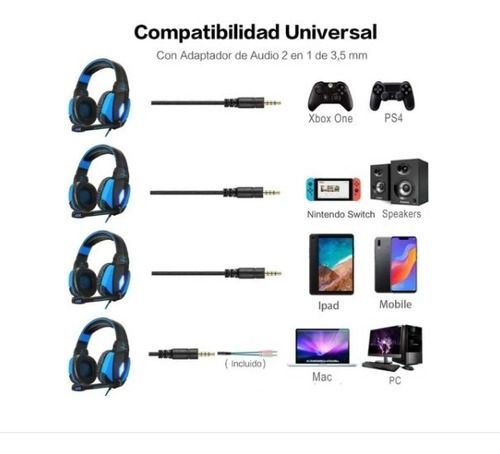Audifonos Gamer Pro Yisan Tm-3 Usb Led Mic-2