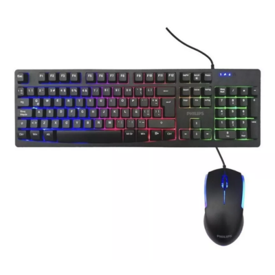 Kit Teclado Y Mouse Gamer Philips Momentum Spt6214bk-0