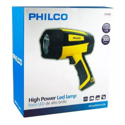 Linterna / Foco Recargable Led Philco Alto  Brillo-3
