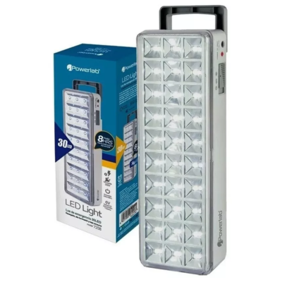 Lámpara de Emergencia LED Con Batería Recargable 30 LEDs – 120LUM 5W Powerlab 7258 Color Blanco-0