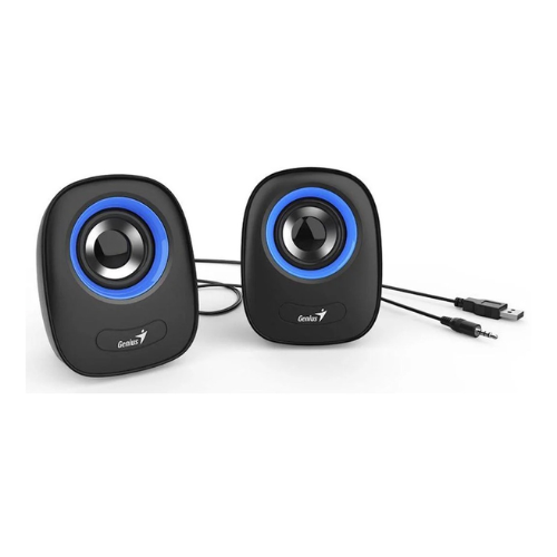 Parlante P/pc Altavoces Stereo Usb2.0 6w Negro C/azul Genius-0