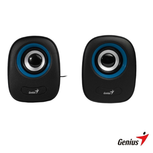 Parlante P/pc Altavoces Stereo Usb2.0 6w Negro C/azul Genius-2