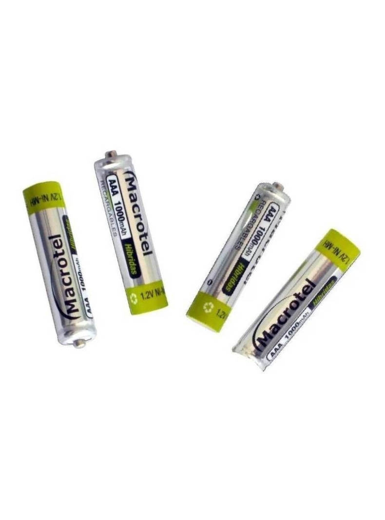 Pilas Macrotel Recargable Aaa Mw1000 1000mah Precargadas 5/u-0