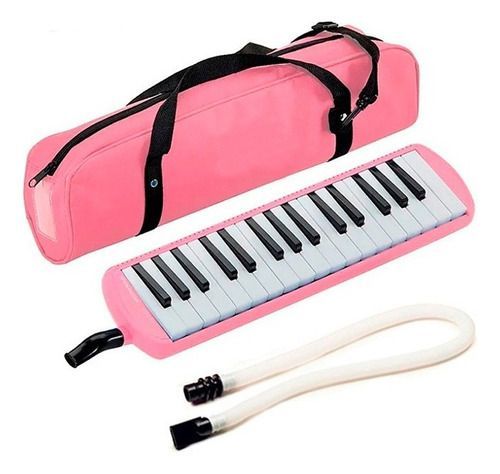 Melódica 37 Notas Fussen + Estuche + Boquilla Color Rosa-1