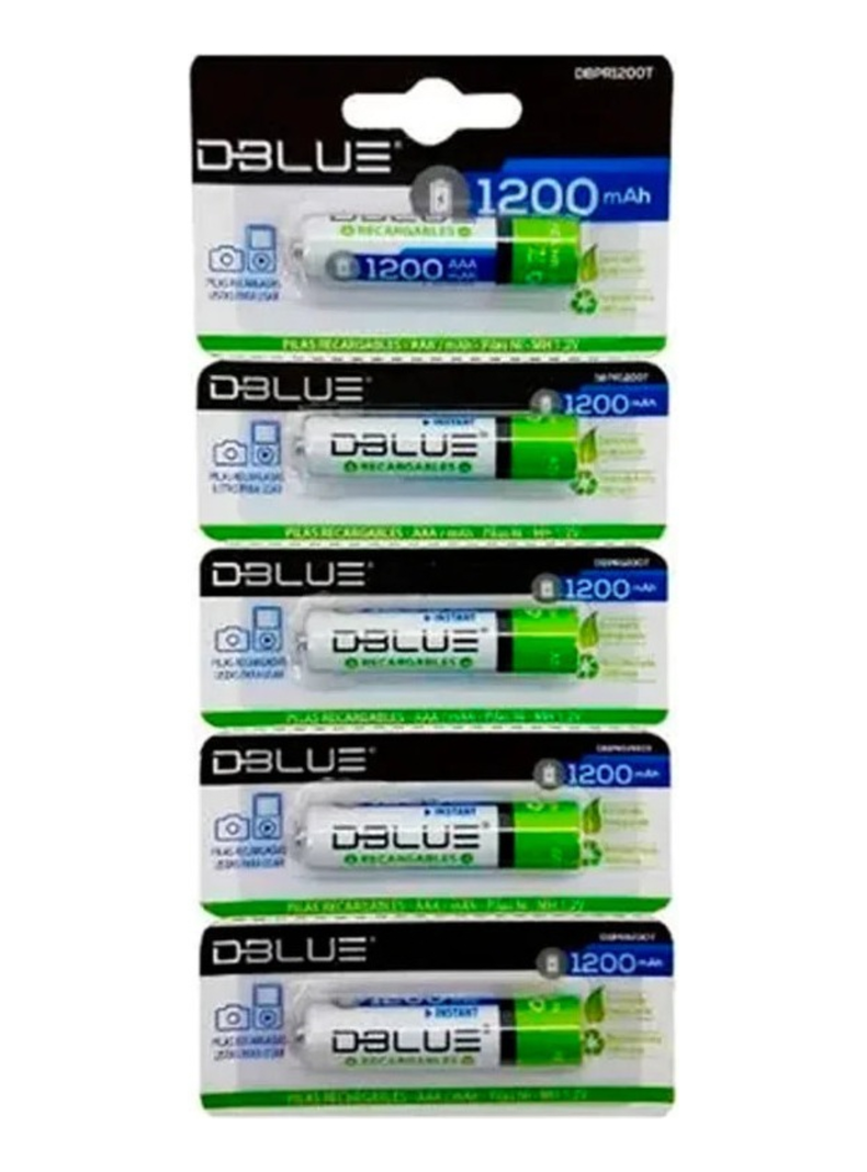 Pack 5 Pilas Recargables Aaa macrotel1200mha-1