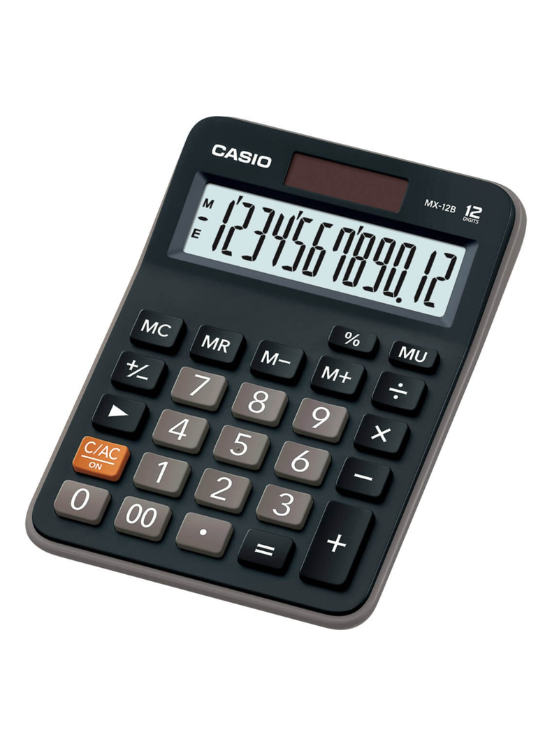 Calculadora De Escritirio Casio Mx-12b 12 Digitos Color Negro-0