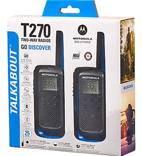 Walkie-talkie Motorola Talkabout T270 De 2 Radios - Negro 220v-1