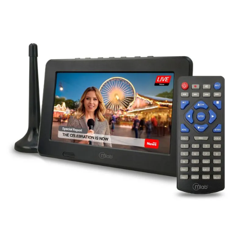 Televisor Color Digital Portatil 7 Pulgadas Mlab Recargable-0