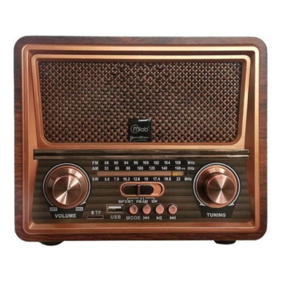 Radio Portátil Bluetooth Retro Vennetian Mlab Usb Am Fm-3