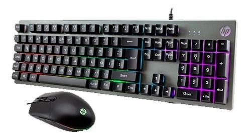 Hp Combo Teclado Mouse Alambrico Gamer Km300f-1