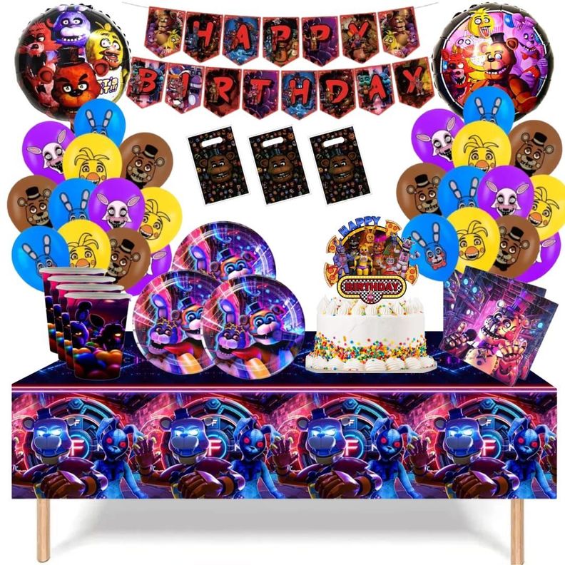 Globos Cotillón Decorativo Cumpleaños Five Night´s at Freddys ( Fnaf)-0