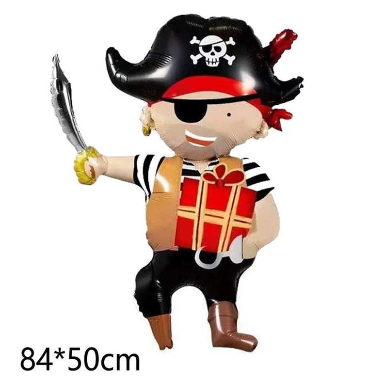 Set Globos Aluminio + latex Cumpleaños Piratas-5