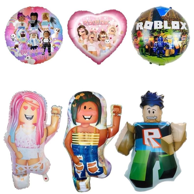 Set de Globos Aluminio 6 piezas Roblox-0