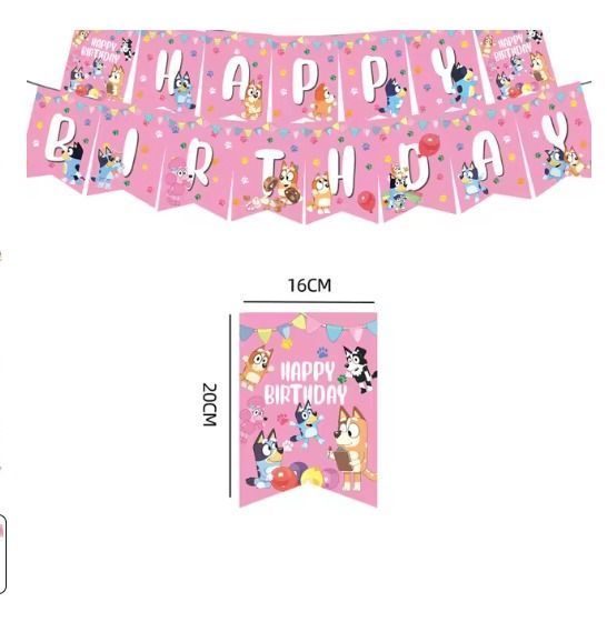 Set Decorativo para Cumpleaños Bluey y Bingo modelo 2-1