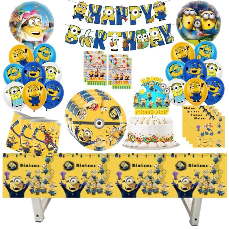 Globos Cotillón Decorativo Cumpleaños Minions-0