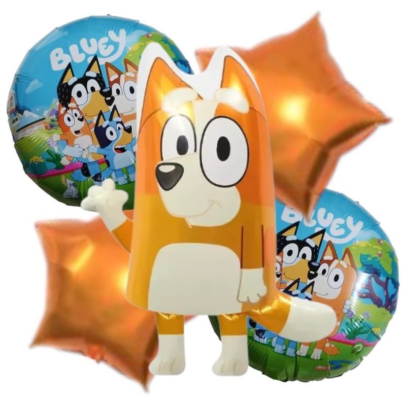 Set de Globos Decorativos Bluey y Bingo -0