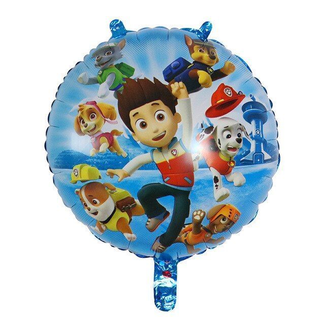Set Globos Latex con Globos Aluminio Paw Patrol Mod1-1