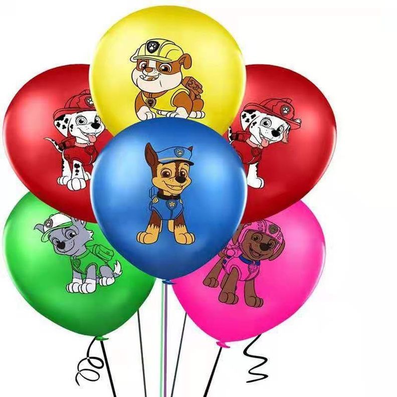 Set Globos Latex con Globos Aluminio Paw Patrol Mod1-4
