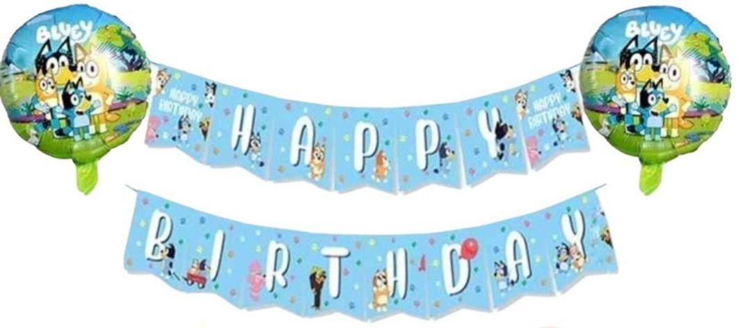 Set Decorativo Cumpleaños Bluey y Bingo-2