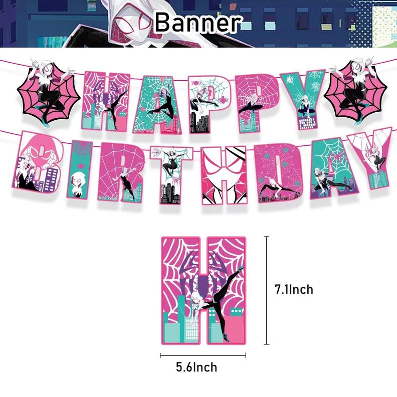 Globos Cotillón Decorativo Cumpleaños Gwen stacy (spiderman)-1