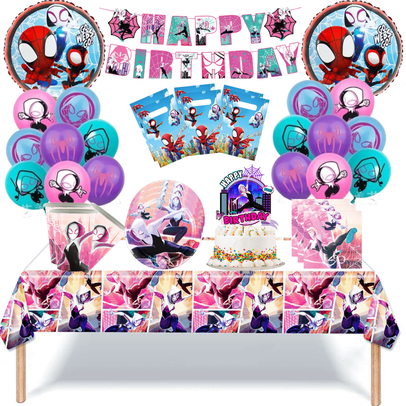 Globos Cotillón Decorativo Cumpleaños Gwen stacy (spiderman)-0