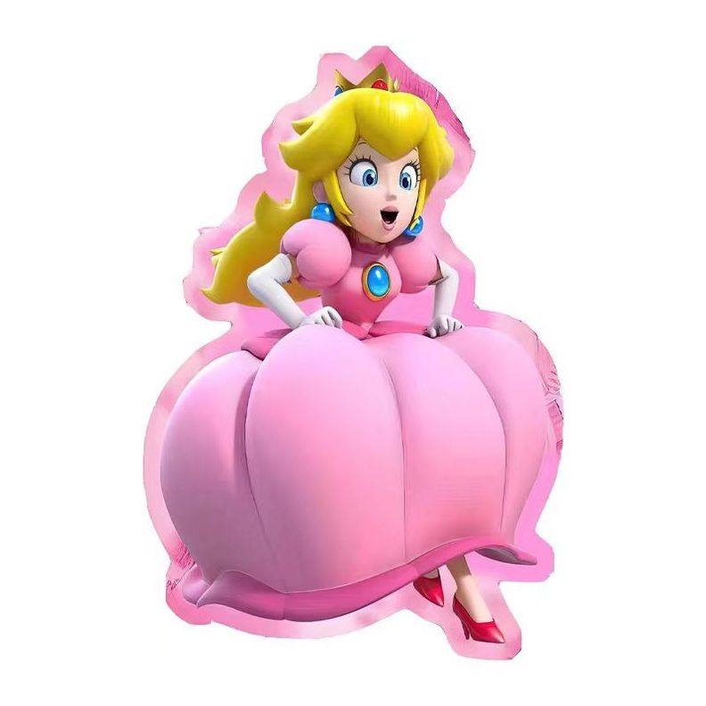 Set Globos Aluminio 6 pzas Cumpleaños Princesa Peach ( Mario Bros)-3