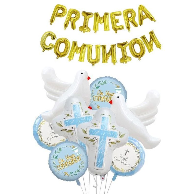 Set globos Primera Comunión (Azul)-0