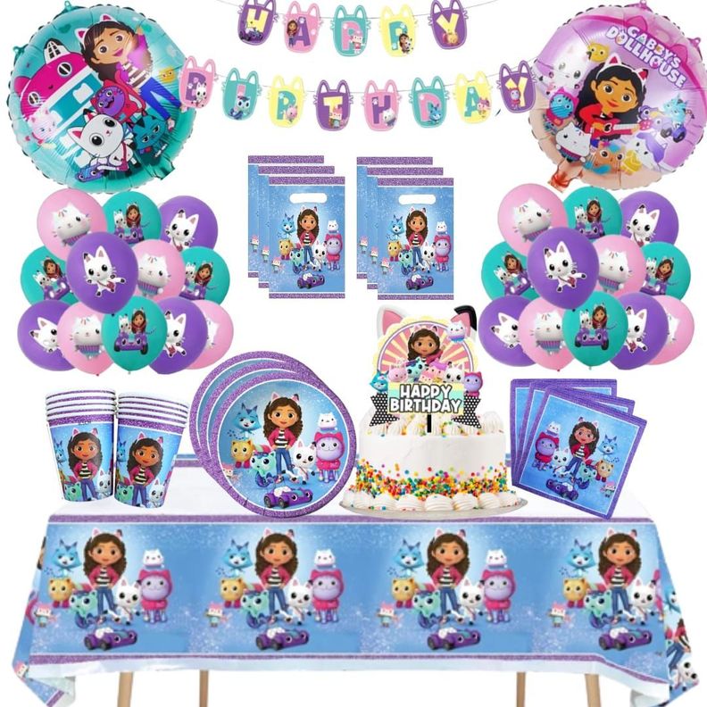 Globos Cotillón Decorativo Cumpleaños Gaby casa de muñeca-0