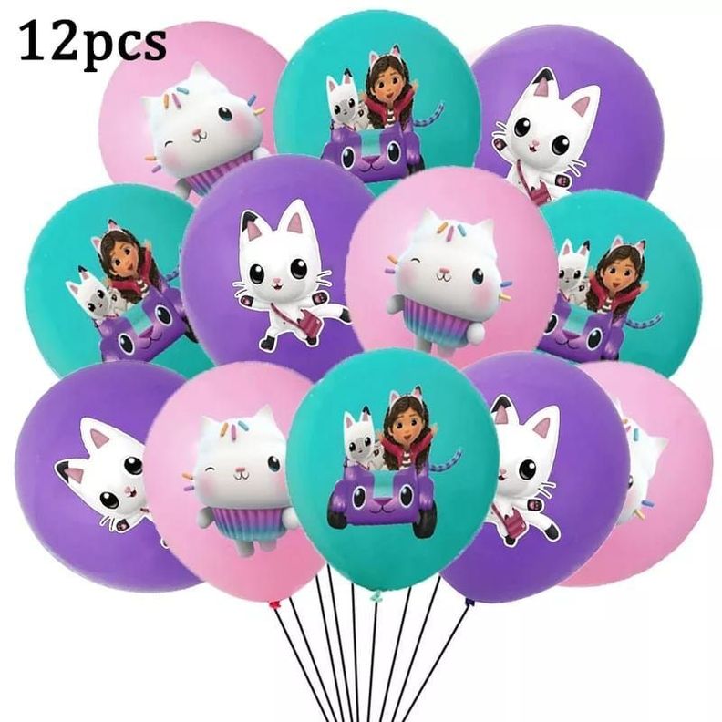 Globos Cotillón Decorativo Cumpleaños Gaby casa de muñeca-2