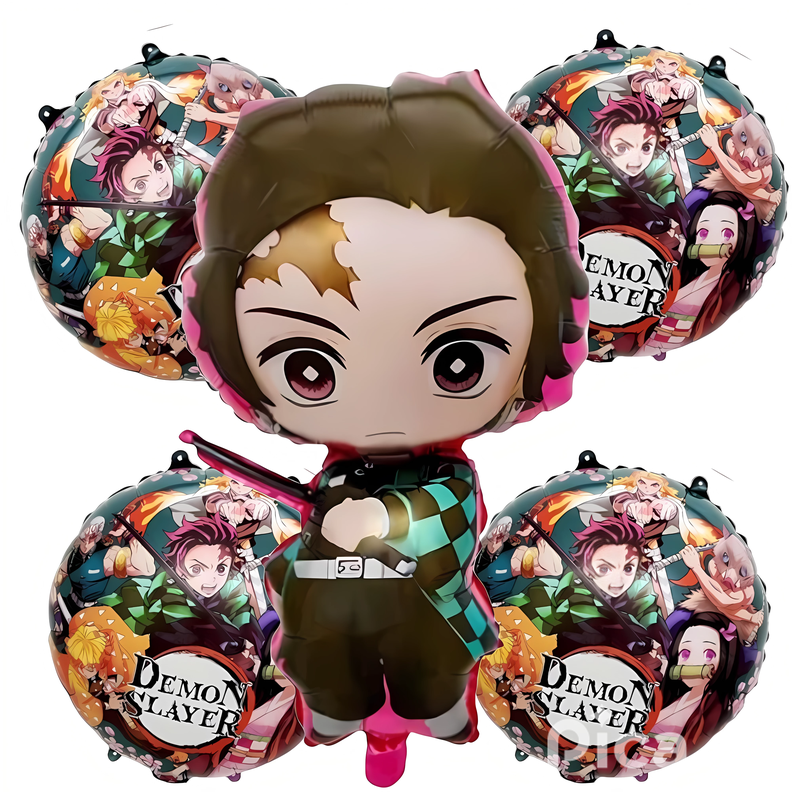 Set Globos Aluminio Demon Slayer 5pzas-0