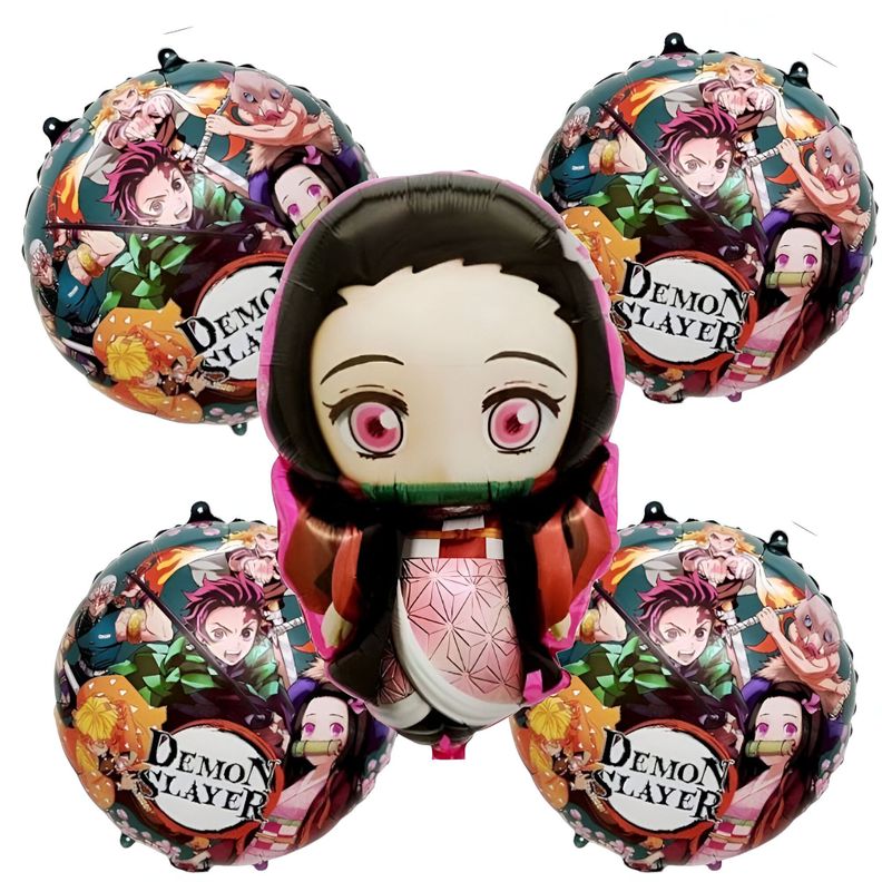 Set Globos Aluminio Nezuko (Demon Slayer ) 5pzas-0