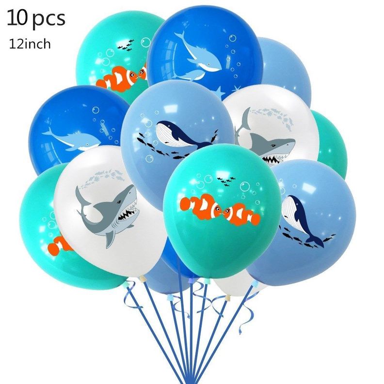 Cotillón Globos Decorativo Cumpleaños Mundo Marino-1