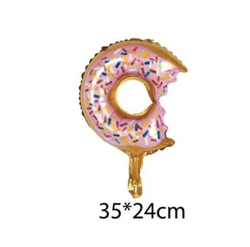 Set Globos Aluminio Fast Food Donust ,Pastelito, Hamburguesa 6 piezas-3