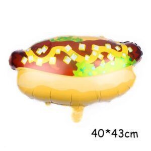 Set Globos Aluminio Fast Food Donust ,Pastelito, Hamburguesa 6 piezas-4