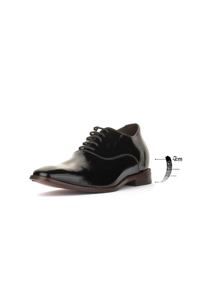 Zapato Hombre Elegant Charol Max Denegri +7cms-0