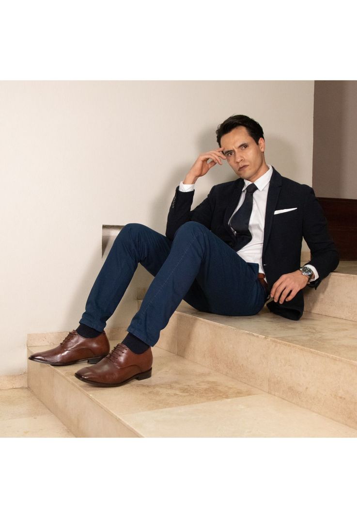 Zapato Hombre Elegant Negro Max Denegri +7cms-4