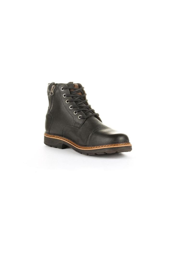 Botín Hombre Highlander Negro Max Denegri +7cms-2