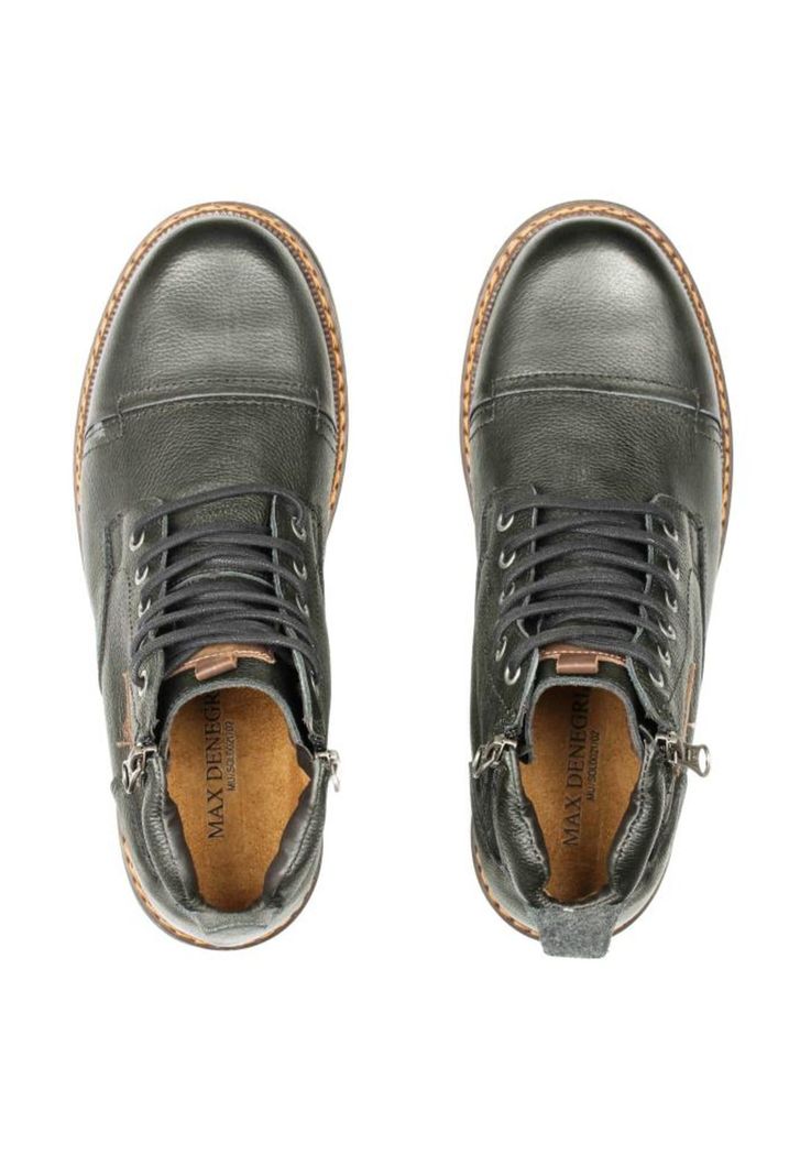 Botín Hombre Highlander Negro Max Denegri +7cms-3