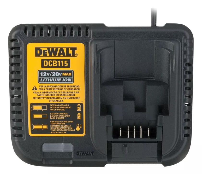  Kit cargador 4ah dcb115+2 baterías 2ah  dcb203c2-b2 dewalt-1