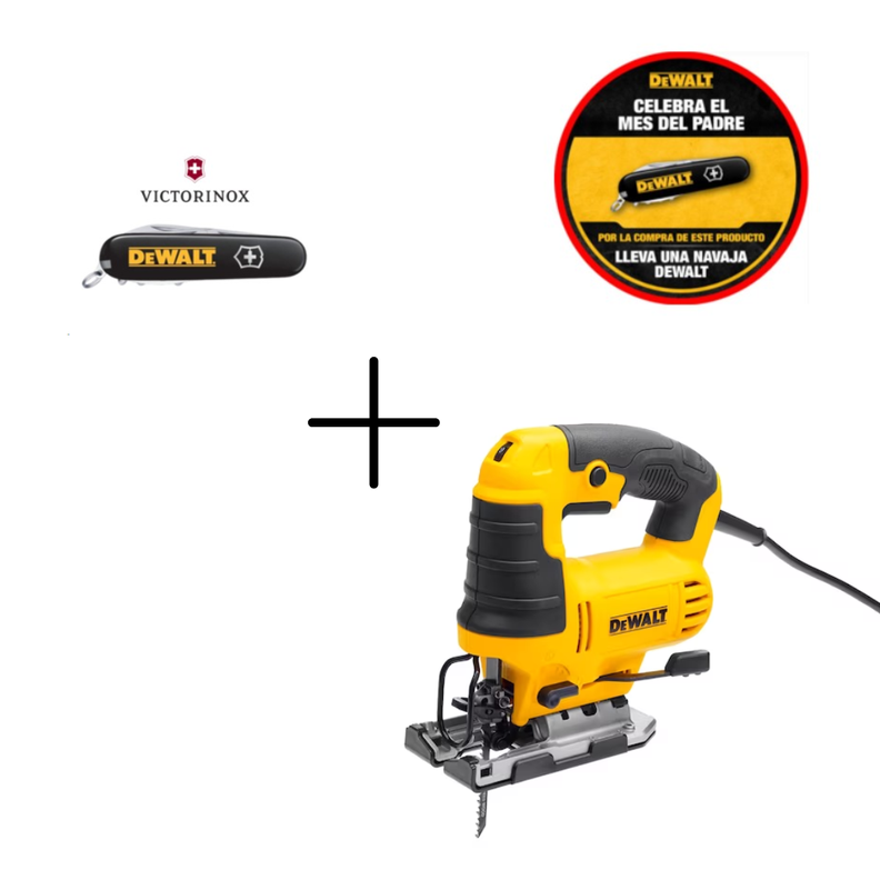 Sierra caladora 650w dwe300-b2 dewalt+navaja victorinox-1