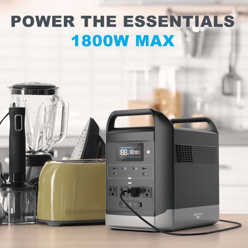 Batería de respaldo portátil Marxon G1500 (Generador portátil) 1800W-1440Wh-1