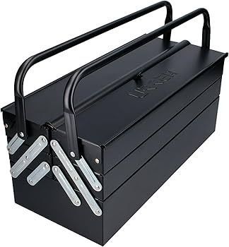 Caja portaherramientas metálica negra 7x18x7cma4urrea-1