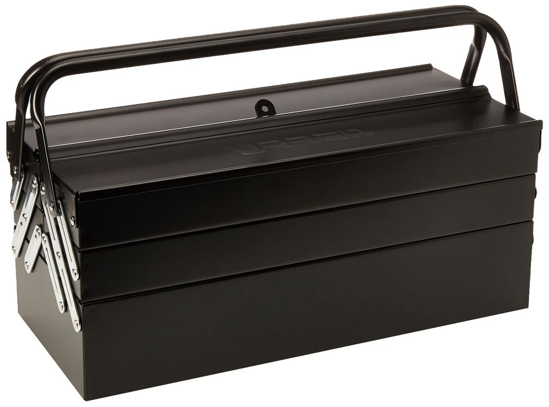Caja portaherramientas metálica negra 7x18x7cma4urrea-2