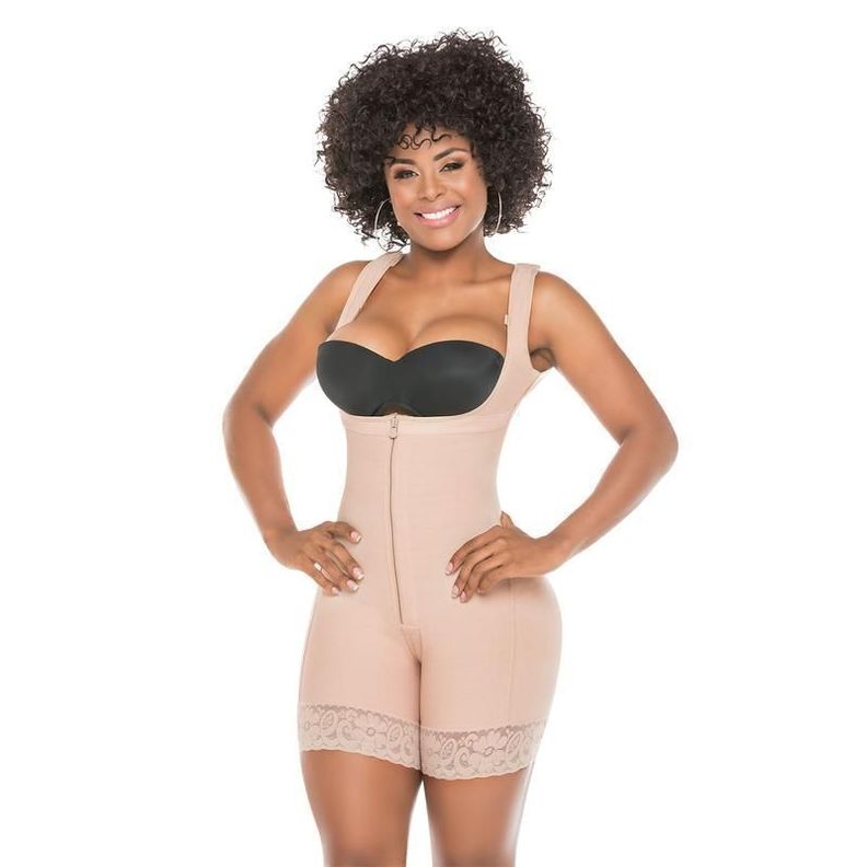 Faja Colombiana Moldeadora y Reductora En Short 518-2 Beige-0