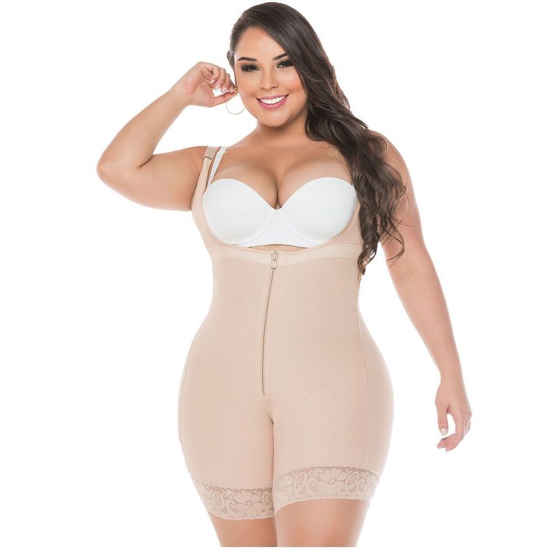 Faja Colombiana Moldeadora y Reductora En Short 216 Beige-2