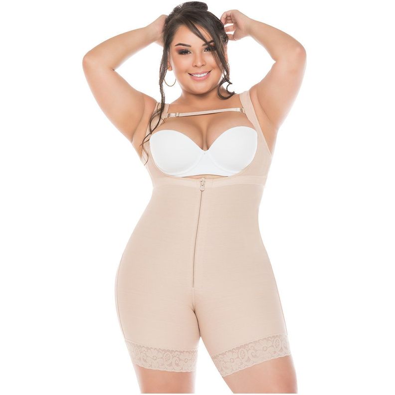 Faja Colombiana Moldeadora y Reductora En Short 217 Beige-2