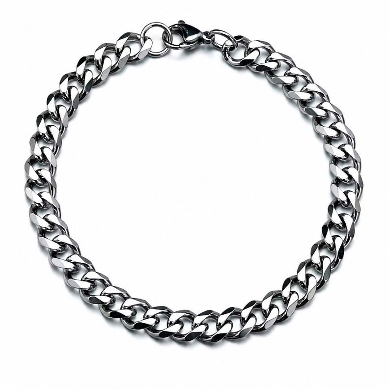 Pulsera Hombre Cubana en Acero Inoxidable 7mm