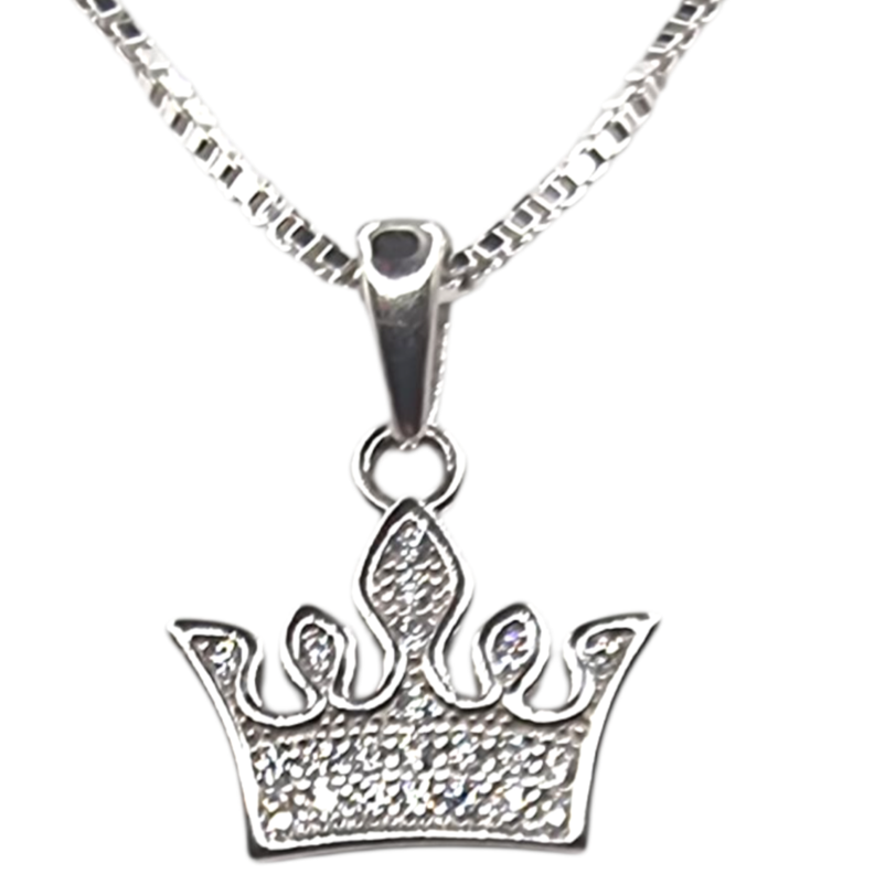 Collar con Corona 11mm en Plata 925